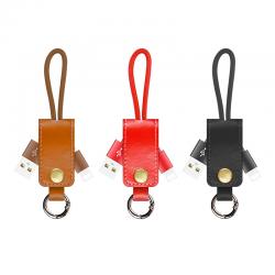 Leather Keychain USB Cable