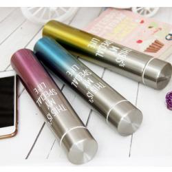 Slim Thin Double Wall Stainless Steel Thermos Vacuum Flask