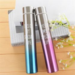 Slim Thin Double Wall Stainless Steel Thermos Vacuum Flask