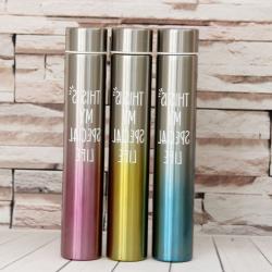 Slim Thin Double Wall Stainless Steel Thermos Vacuum Flask