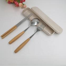 Portable Cutlery Set Wooden