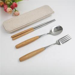 Portable Cutlery Set Wooden
