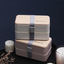 Two Tier Wooden Lid Lunch Box