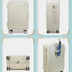 Multi-Functional 24 Inches Suitcase with Phone Charger Cup Holder