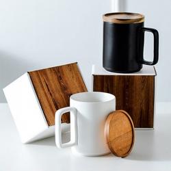 Ceramic Mug with Wooden Lid