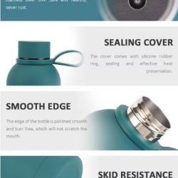 Double Wall Stainless Steel Narrow Mouth Vacuum Flask Thermal