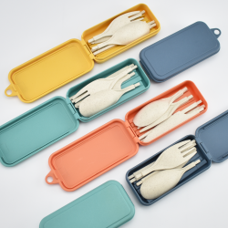 Wheat Straw Portable Folding Tableware