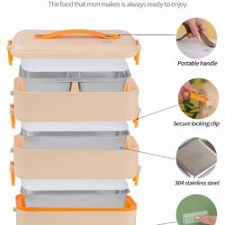 Single or Double Layer Smart Portable Electric Heating Insulation Thermal Lunch Box