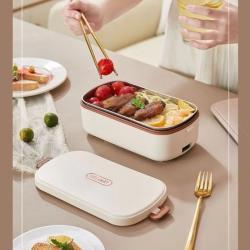 Electric Stainless Steel Lunch Box Convenient 2-in-1 Heating