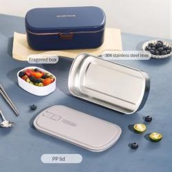 Electric Stainless Steel Lunch Box Convenient 2-in-1 Heating