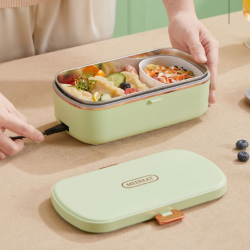 Electric Stainless Steel Lunch Box Convenient 2-in-1 Heating