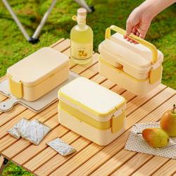 Single and Double Layer 3 in 1 Lunch Box Sealed Tableware