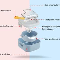 304 stainless steel Children's Warm Portable Tableware Set