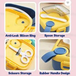 304 stainless steel Children's Warm Portable Tableware Set