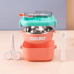 304 stainless steel Children's Warm Portable Tableware Set