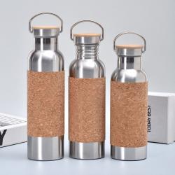 Cork Cover Thermos Bottle 304 Stainless Steel