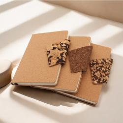 Cross-Border Coffee Grounds Cork Buckle A5 Business Gift Notepad Set