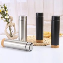 500ml Cork Vacuum Flask Stainless Steel Travel Insulated Cork Bottom Base