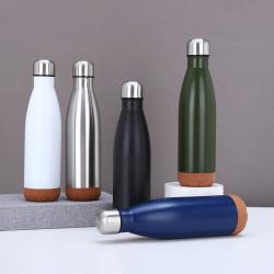 304 SS Thermos Double-Layer Vacuum Cork Bottom