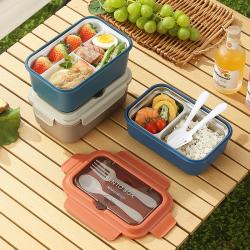 Stainless Steel 304 Compartment Lunch Box with Fork and Spoon