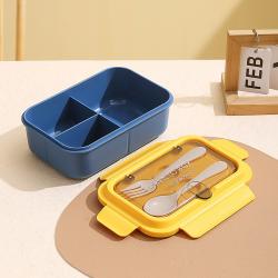 Stainless Steel 304 Compartment Lunch Box with Fork and Spoon