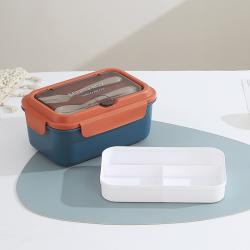 Stainless Steel 304 Compartment Lunch Box with Fork and Spoon