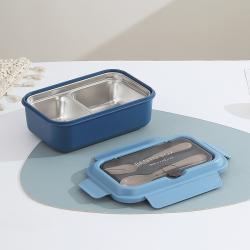 Stainless Steel 304 Compartment Lunch Box with Fork and Spoon