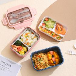 Stainless Steel 304 Compartment Lunch Box with Fork and Spoon