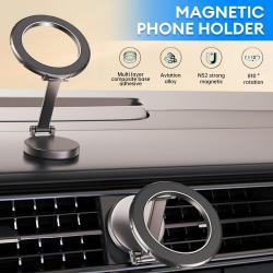 Mobile phone holder magsafe magnetic car dashboard 360 rotation navigation