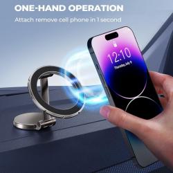 Mobile phone holder magsafe magnetic car dashboard 360 rotation navigation