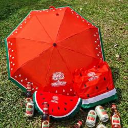 Magic Changing Color when Wet Umbrella with Bag