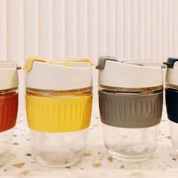 Anti-Scalding Portable Glass Cup With Lid Straw