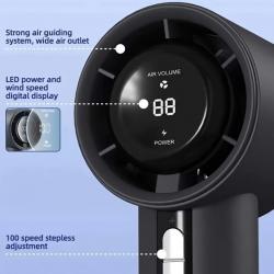 High-speed mini digital handheld fan bladeless