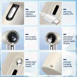 High-speed mini digital handheld fan bladeless