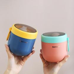 304 Stainless Steel Mini Lunch Potable Soup with Lid and Spoon