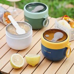 304 Stainless Steel Mini Lunch Potable Soup with Lid and Spoon