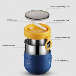 304 Stainless Steel Mini Lunch Potable Soup with Lid and Spoon