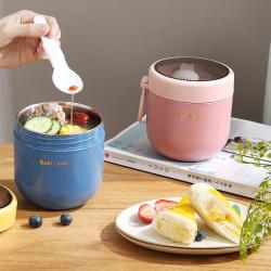 304 Stainless Steel Mini Lunch Potable Soup with Lid and Spoon