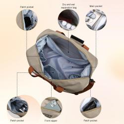 Travel Duffel Bag with Wet Pocket Shoe Compartment