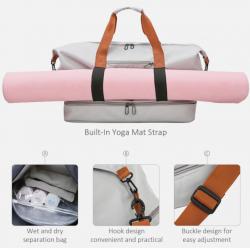 Travel Duffel Bag with Wet Pocket Shoe Compartment