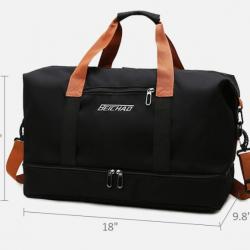 Travel Duffel Bag with Wet Pocket Shoe Compartment