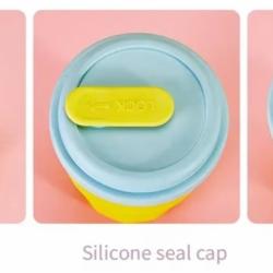 380ml Children Leak Proof Fall Resistance Silicone Cup Water Bottle Food Grade With Straw