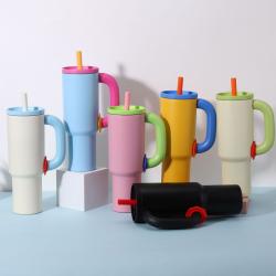 550ML Stainless Steel Insulation Cup Double Layer Vacuum Straw Handle