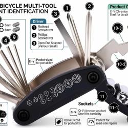 16 in 1 Multi-Functional Screwdriver Repair Tools Kit Folding Hex Allen Key Wrench Set