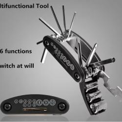 16 in 1 Multi-Functional Screwdriver Repair Tools Kit Folding Hex Allen Key Wrench Set