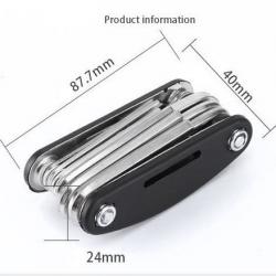 16 in 1 Multi-Functional Screwdriver Repair Tools Kit Folding Hex Allen Key Wrench Set